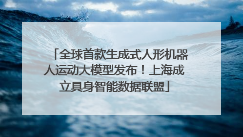 全球首款生成式人形机器人运动大模型发布！上海成立具身智能数据联盟