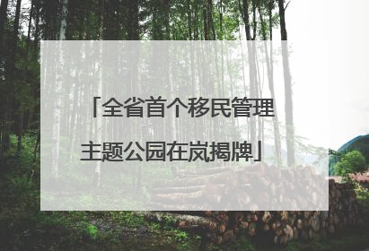 全省首个移民管理主题公园在岚揭牌