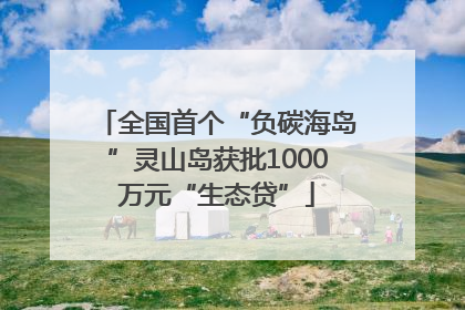全国首个“负碳海岛”灵山岛获批1000万元“生态贷”