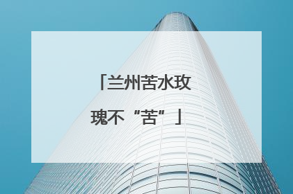 兰州苦水玫瑰不“苦”
