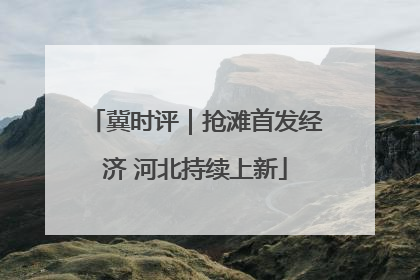 冀时评｜抢滩首发经济 河北持续上新