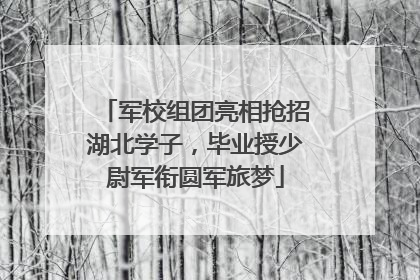 军校组团亮相抢招湖北学子，毕业授少尉军衔圆军旅梦