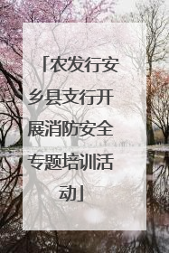 农发行安乡县支行开展消防安全专题培训活动