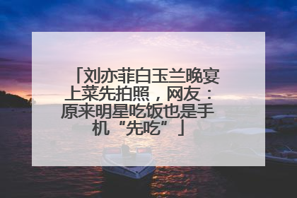 刘亦菲白玉兰晚宴上菜先拍照，网友：原来明星吃饭也是手机“先吃”