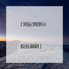 刘运到部分院校调研