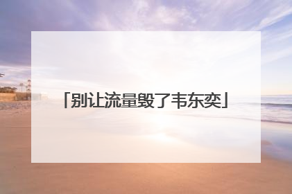 别让流量毁了韦东奕
