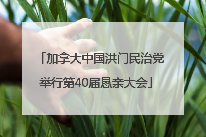 加拿大中国洪门民治党举行第40届恳亲大会