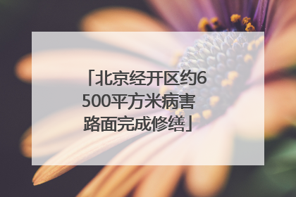 北京经开区约6500平方米病害路面完成修缮