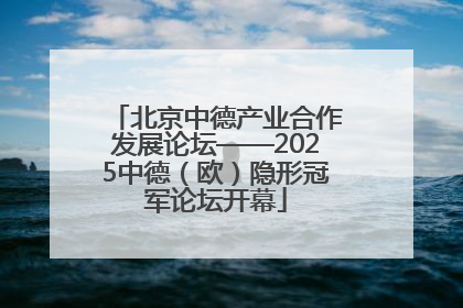 北京中德产业合作发展论坛——2025中德（欧）隐形冠军论坛开幕