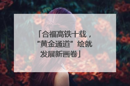 合福高铁十载，“黄金通道”绘就发展新画卷