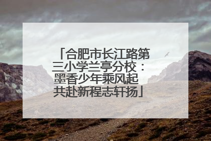 合肥市长江路第三小学兰亭分校：墨香少年乘风起 共赴新程志轩扬