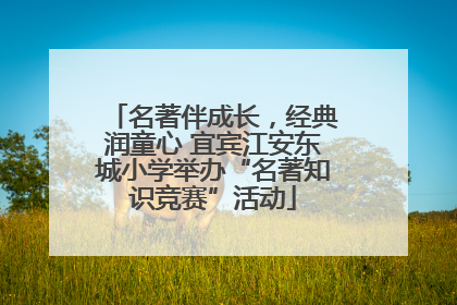 名著伴成长，经典润童心 宜宾江安东城小学举办“名著知识竞赛”活动