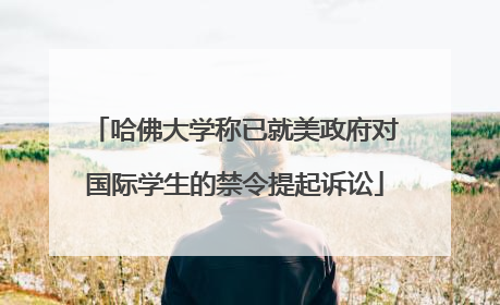 哈佛大学称已就美政府对国际学生的禁令提起诉讼