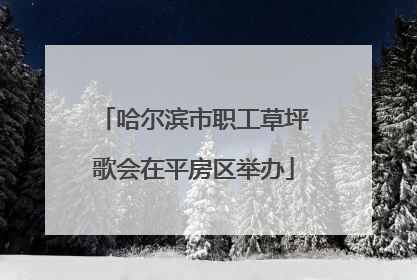 哈尔滨市职工草坪歌会在平房区举办