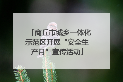 商丘市城乡一体化示范区开展“安全生产月”宣传活动