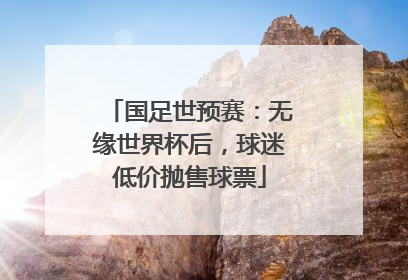国足世预赛：无缘世界杯后，球迷低价抛售球票