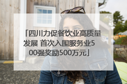 四川力促餐饮业高质量发展 首次入围服务业500强奖励500万元