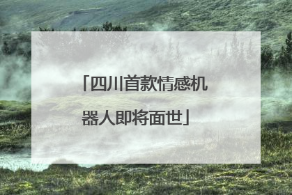 四川首款情感机器人即将面世