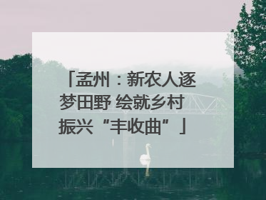 孟州：新农人逐梦田野 绘就乡村振兴“丰收曲”