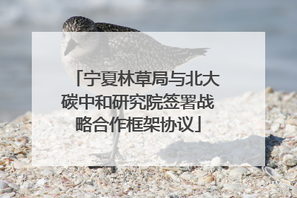 宁夏林草局与北大碳中和研究院签署战略合作框架协议