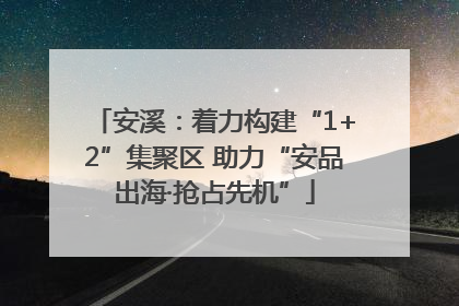 安溪：着力构建“1+2”集聚区 助力“安品出海·抢占先机”