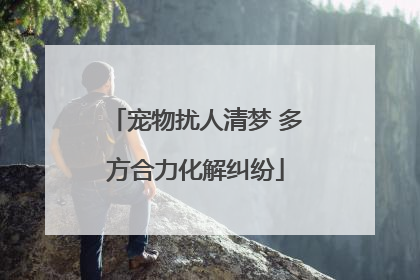 宠物扰人清梦 多方合力化解纠纷