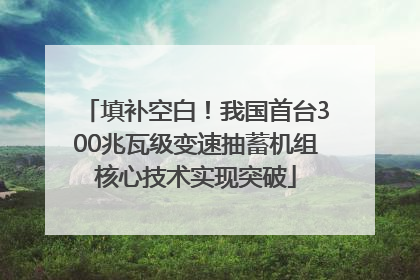 填补空白！我国首台300兆瓦级变速抽蓄机组核心技术实现突破
