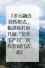 多元融合宣传形式，临港新片区开展“安全生产月”宣传咨询日活动