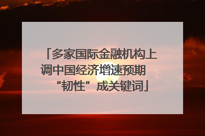 多家国际金融机构上调中国经济增速预期 “韧性”成关键词
