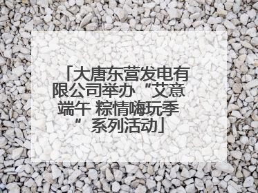 大唐东营发电有限公司举办“艾意端午 粽情嗨玩季”系列活动