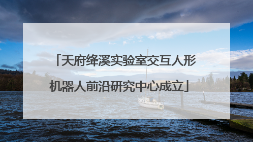 天府绛溪实验室交互人形机器人前沿研究中心成立