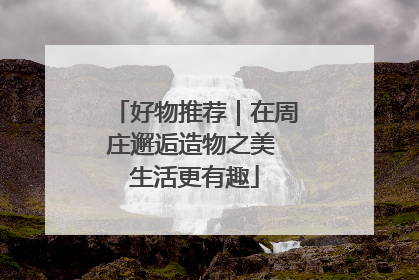 好物推荐｜在周庄邂逅造物之美 生活更有趣