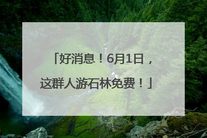 好消息！6月1日，这群人游石林免费！