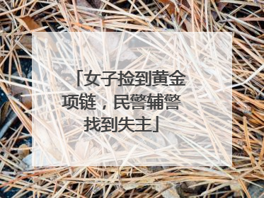 女子捡到黄金项链，民警辅警找到失主