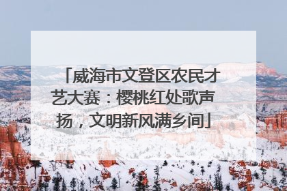 威海市文登区农民才艺大赛：樱桃红处歌声扬，文明新风满乡间