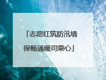 志愿红筑防汛墙 保畅通暖司乘心