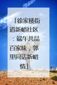 徐家楼街道新峪社区：端午共品百家味，邻里同话新峪情