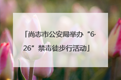 尚志市公安局举办“6·26”禁毒徒步行活动