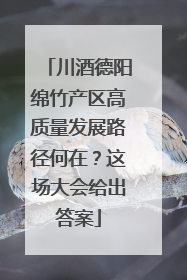 川酒德阳绵竹产区高质量发展路径何在？这场大会给出答案