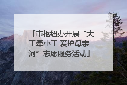 市枢纽办开展“大手牵小手 爱护母亲河”志愿服务活动