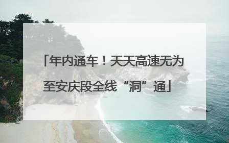年内通车！天天高速无为至安庆段全线“洞”通