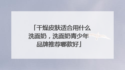 干燥皮肤适合用什么洗面奶，洗面奶青少年品牌推荐哪款好