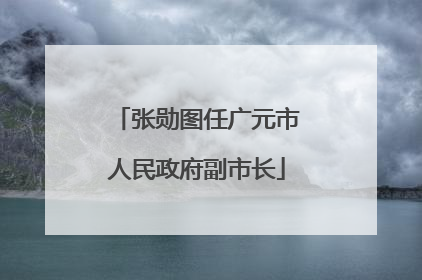 张勋图任广元市人民政府副市长