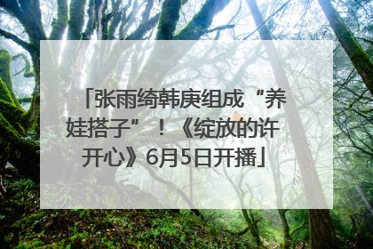张雨绮韩庚组成“养娃搭子”！《绽放的许开心》6月5日开播