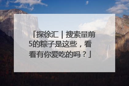 探徐汇｜搜索量前5的粽子是这些，看看有你爱吃的吗？