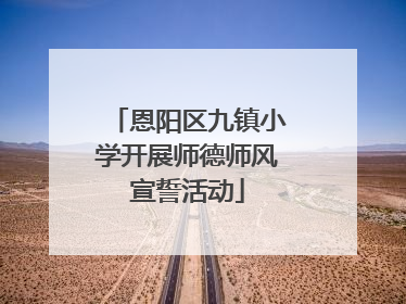 恩阳区九镇小学开展师德师风宣誓活动