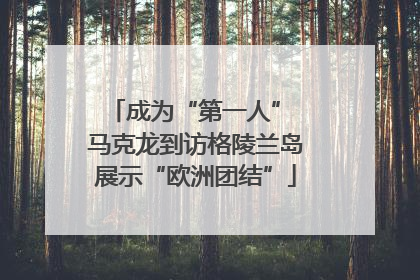 成为“第一人” 马克龙到访格陵兰岛展示“欧洲团结”