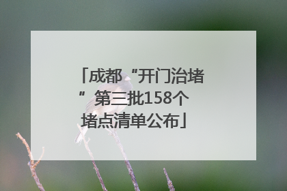 成都“开门治堵”第三批158个堵点清单公布