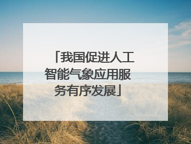 我国促进人工智能气象应用服务有序发展