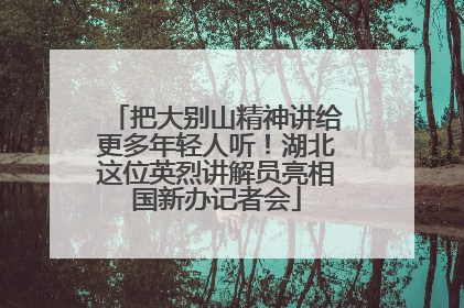 把大别山精神讲给更多年轻人听！湖北这位英烈讲解员亮相国新办记者会